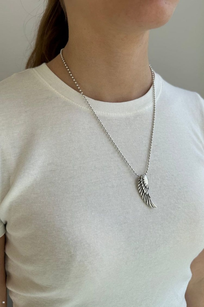 Collier Brandy Melville Angel Wing Argent | TSJ-63104229